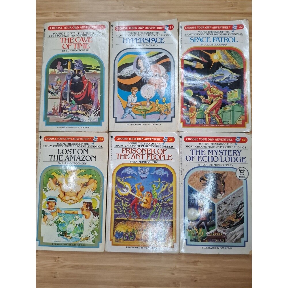 CYOA Choose Your Own Adventure Book Lot of 6 1st Print #42 Includes #1 Vintage